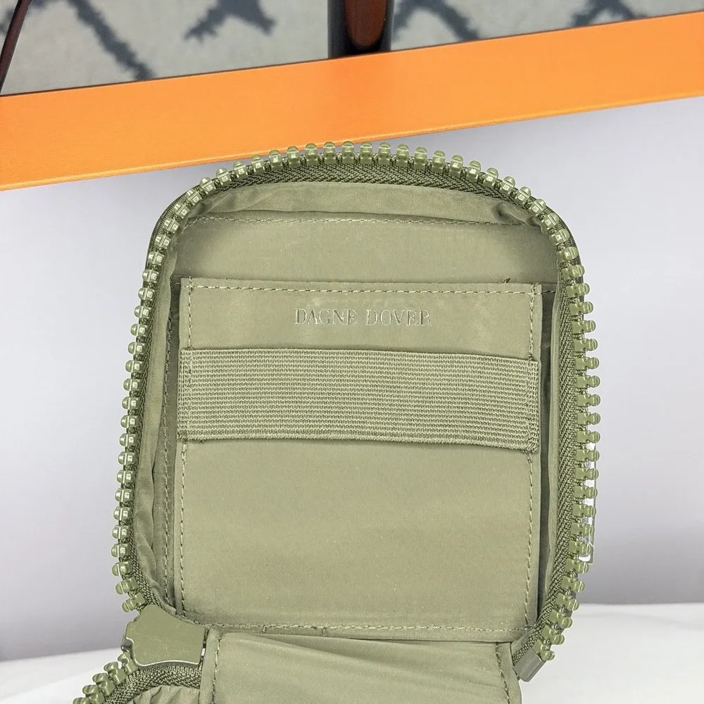 Dagne Dover Hunter Small Toiletry Bag Dark Moss Green Neoprene Travel Pouch